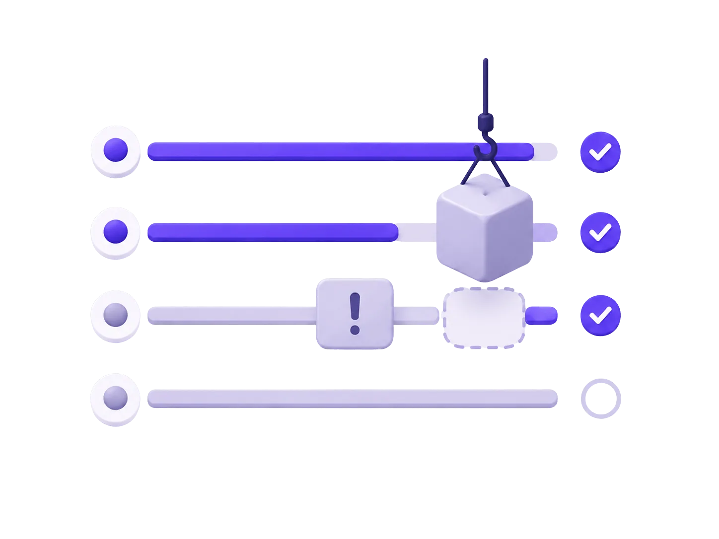 3D illustration representing Get development back on track